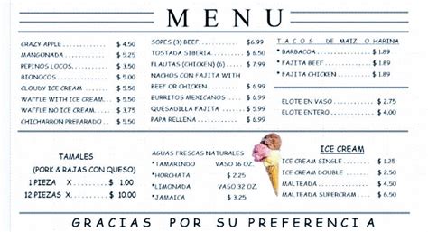 la cabaña rodríguez menu|cabana rodriguez menu.